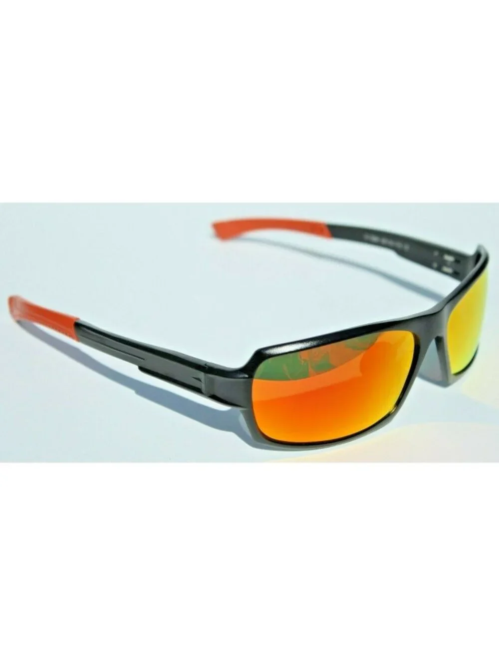 BREED Cosmos POLARIZED Sunglasses Black/Orange Red Mirror NEW $195 BSG013BK